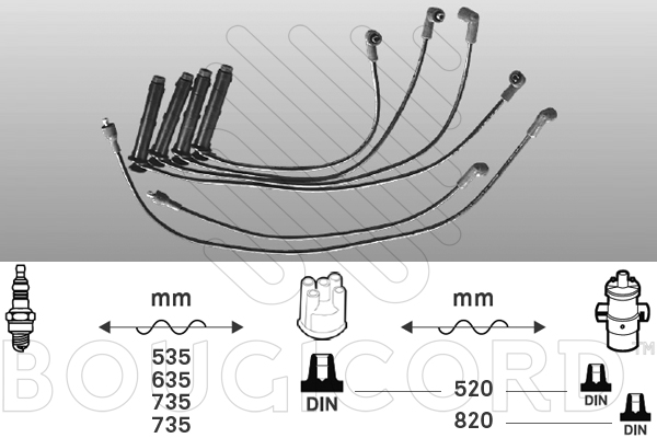 Juego de cables de encendido Rover 100 / METRO Hatchback · Rover 200 II Hatchback · Rover 200 II Convertible