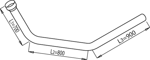 Tubo de escape DINEX 68150