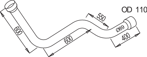 Tubo de escape DINEX 68183