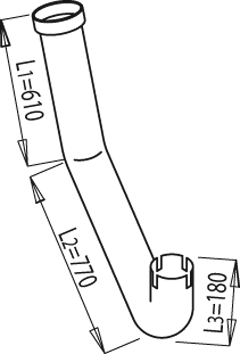 Tubo de escape DINEX 68227