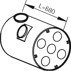 silenciador del medio DINEX 80404