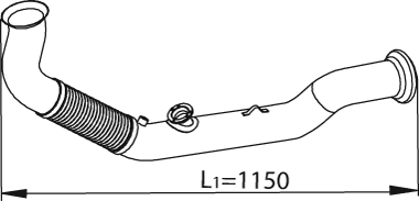 Tubo de escape DINEX 82227