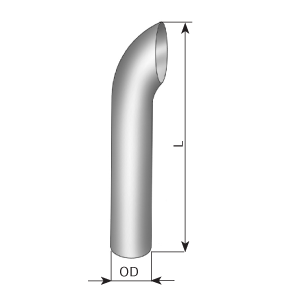 Tubo de escape, universal DINEX 91427