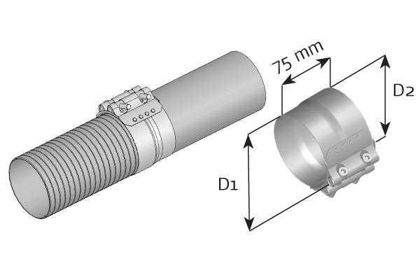 Pieza de fijación, sistema de escape DINEX 99265