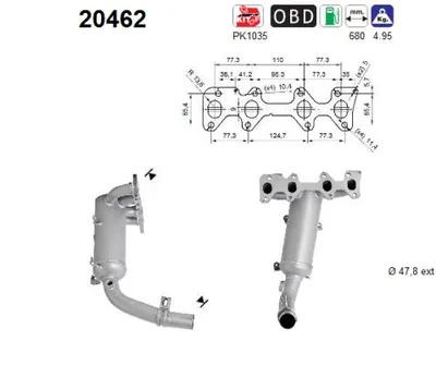 Catalizador Fiat PANDA · Fiat 500 · Lancia YPSILON