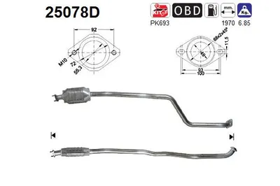 Catalizador Mazda 323 F VI Hatchback · Mazda 323 S VI Saloon