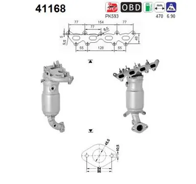 Catalizador Alfa Romeo MITO · Fiat PUNTO · Fiat PUNTO EVO