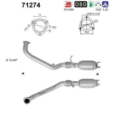 Catalizador Mercedes-Benz B-CLASS Sports Tourer · Mercedes-Benz A-CLASS