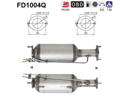 Filtro de partículas AS FD1004Q