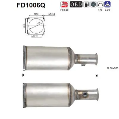 Filtro de partículas Citroën C5 I · Citroën C5 I Break · Citroën C5 II