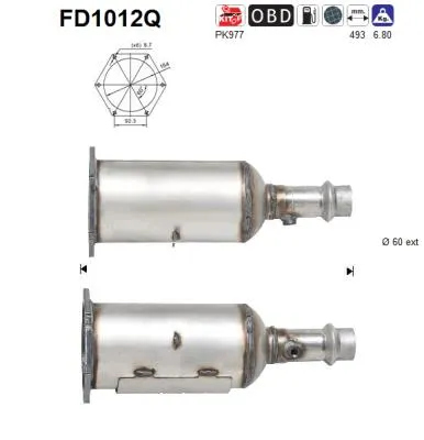 Filtro de partículas Peugeot 607