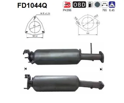 Filtro de partículas Volvo C70 II Convertible · Volvo C30 · Volvo S40 II