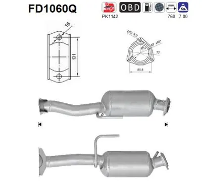 Filtro de partículas Jeep GRAND CHEROKEE III · Jeep GRAND CHEROKEE II · Jeep COMMANDER