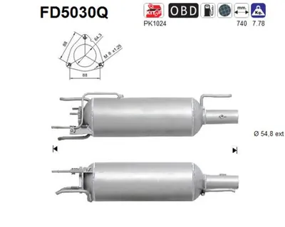 Filtro de partículas AS FD5030Q