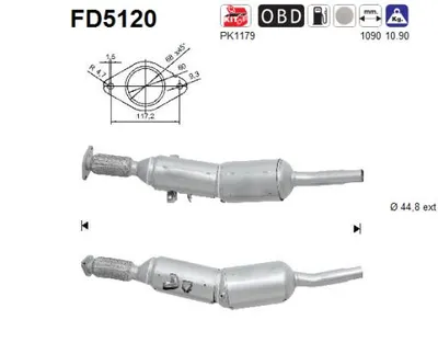 Filtro de partículas Renault MEGANE III Hatchback · Renault MEGANE III Coupe · Renault MEGANE III Grandtour