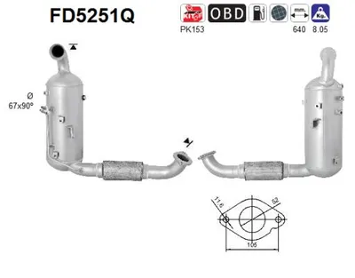 Filtro de partículas Volvo S60 II · Volvo V60 I · Volvo S80 II