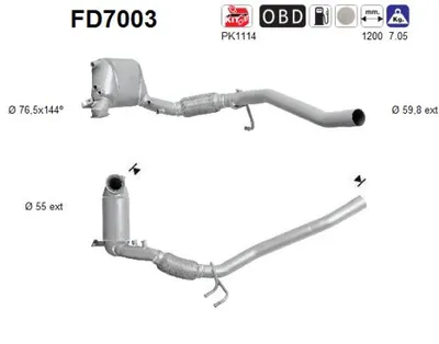Filtro de partículas Vw GOLF V · Seat LEON · Seat ALTEA