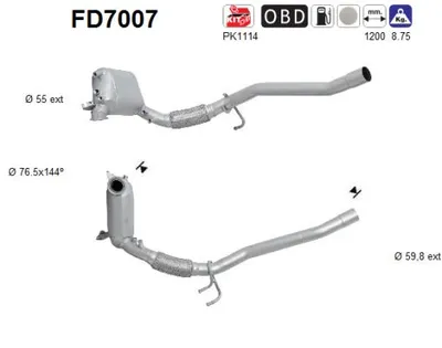 Filtro de partículas Vw GOLF V · Seat LEON · Seat ALTEA