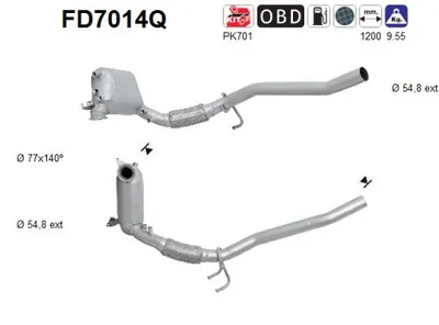 Filtro de partículas Vw CADDY III Box Body/MPV · Skoda SUPERB II Estate · Audi A3