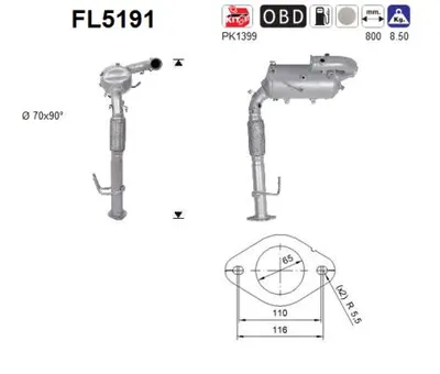 Filtro de partículas Ford MONDEO V Hatchback · Ford MONDEO V Turnier · Ford MONDEO V Saloon