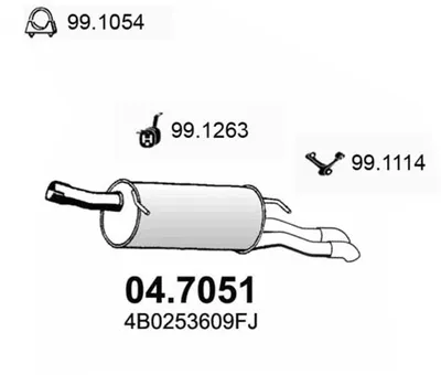 Silenciador posterior Audi A6 C5 · Audi A6 C5 Avant