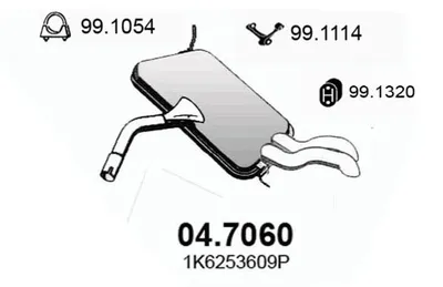 Silenciador posterior Audi A3 · Audi A3 Sportback