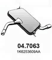 Silenciador posterior Audi A3 Sportback