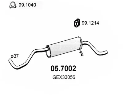 Silenciador posterior Austin METRO I Fastback
