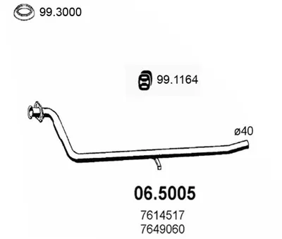 Tubo de escape ASSO 06.5005