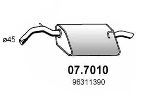 Silenciador posterior Daewoo NUBIRA