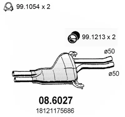 silenciador del medio Audi A6 C5 · Audi A6 C5 Avant · Bmw 7