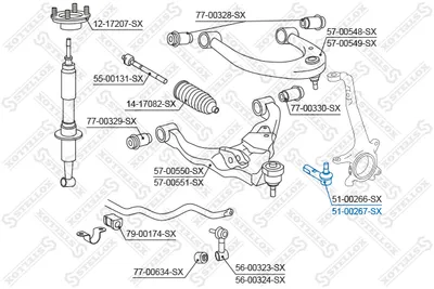 Rótula barra de acoplamiento Toyota LAND CRUISER 200 · Lexus LX