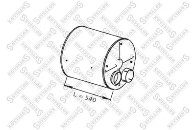 Silenciador central/posterior STELLOX 82-03087-SX