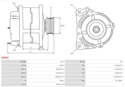 Alternador AS-PL A0063