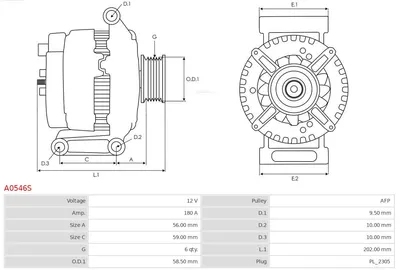 Alternador Land Rover FREELANDER 2 · Land Rover RANGE ROVER EVOQUE · Land Rover DISCOVERY SPORT