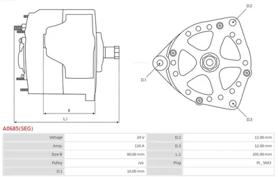Alternador AS-PL A0685(SEG)
