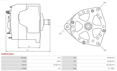 Alternador AS-PL A0854(SEG)