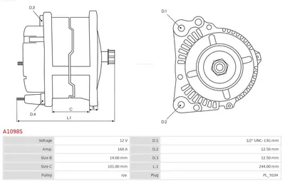 Alternador AS-PL A1098S