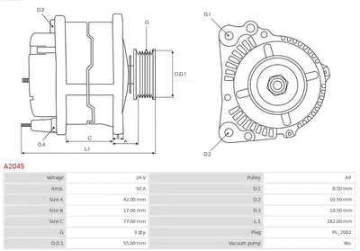 Alternador AS-PL A2045
