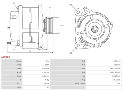 Alternador Audi A8 D3 · Audi A6 C6 · Audi A6 C6 Avant