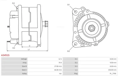 Alternador AS-PL A3451S