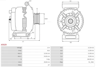 Alternador Ford FIESTA V · Ford FUSION · Ford FIESTA V Van