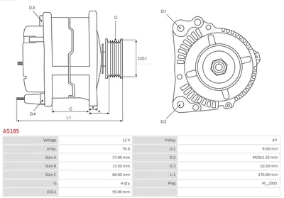 Alternador Mazda 323 C V · Mazda 323 F V · Mazda 323 S V