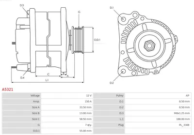 Alternador Nissan NOTE