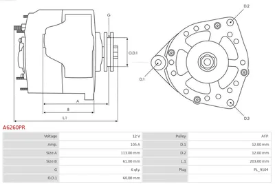 Alternador Alfa Romeo 159 · Fiat STILO · Fiat STILO Multi Wagon
