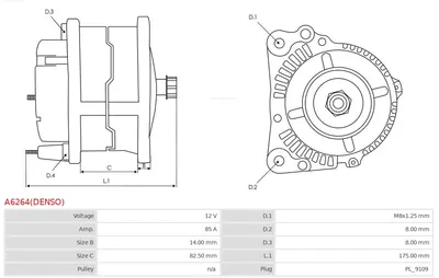 Alternador Land Rover RANGE ROVER II · Land Rover RANGE ROVER I · Land Rover DISCOVERY I