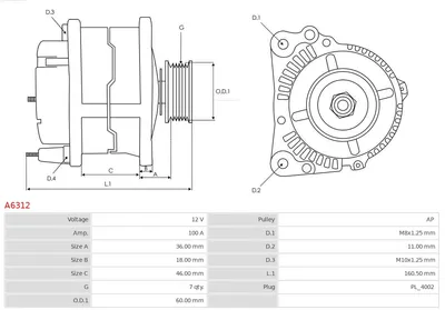 Alternador Toyota RAV 4 III · Vw PASSAT B8 Variant