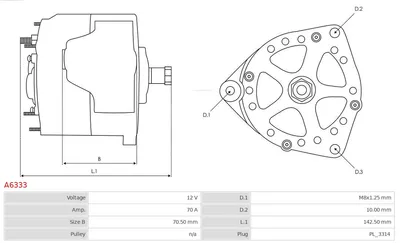 Alternador Toyota HIACE IV Bus · Toyota HIACE IV Van · Toyota HILUX V Pickup