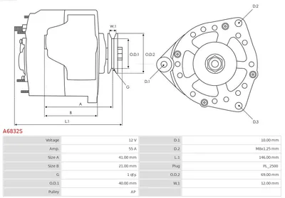 Alternador Cadillac CTS Coupe · Cadillac SRX · Cadillac XTS