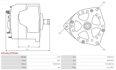 Alternador AS-PL A9149(LETRIKA)